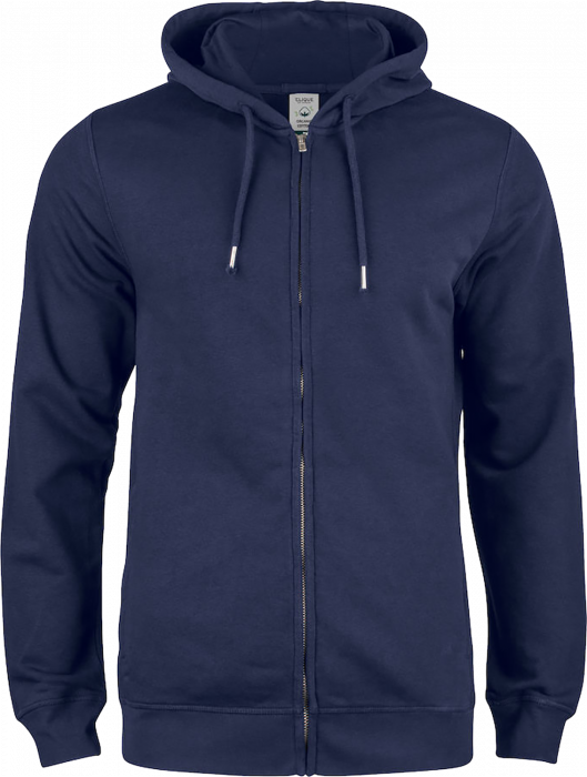 Clique - Økologisk Premium Hoody Med Lynlås - Dark Navy