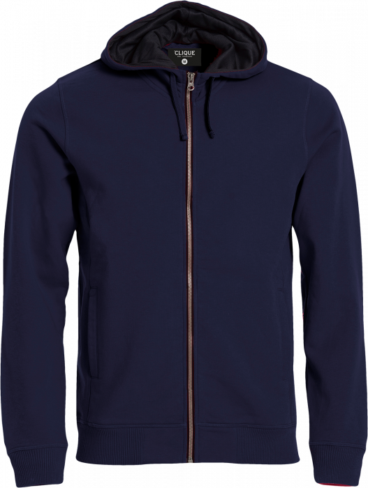 Clique - Classic Hoody Full Zip - Marineblauw & zwart