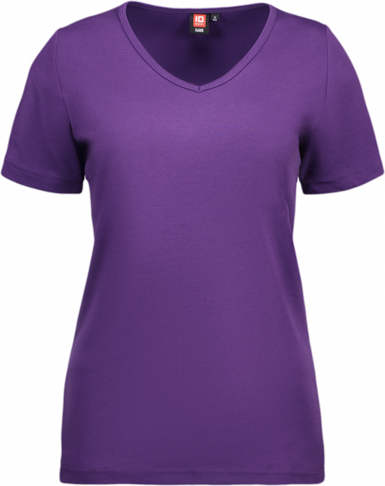 ID - Ladies' Interlock T-Shirt V-Neck - Lila