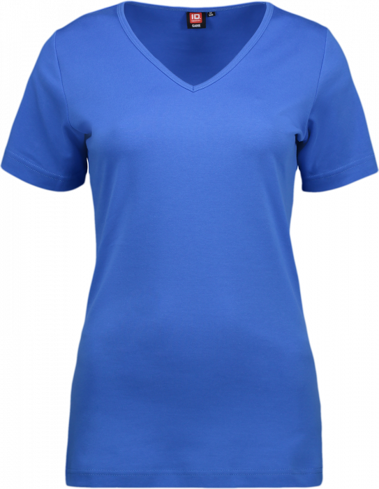 ID - Interlock Dame T-Shirt V-Hals - Azur