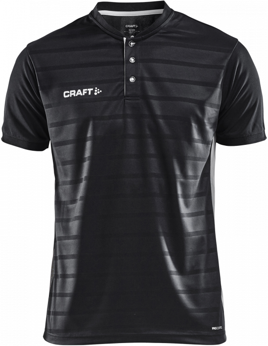 Craft - Pro Control Button Jersey Youth - Schwarz & weiß
