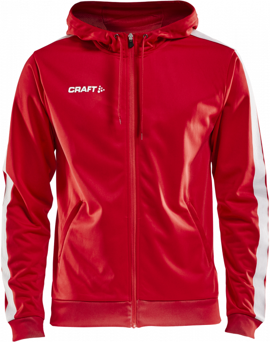 Craft - Pro Control Hood Jacket Youth - Rojo & blanco