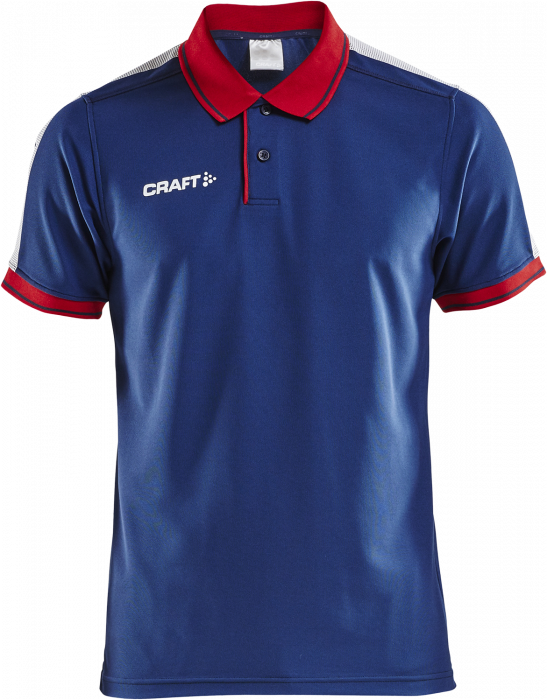 Craft - Pro Control Poloshirt Youth - Granatowy & czerwony