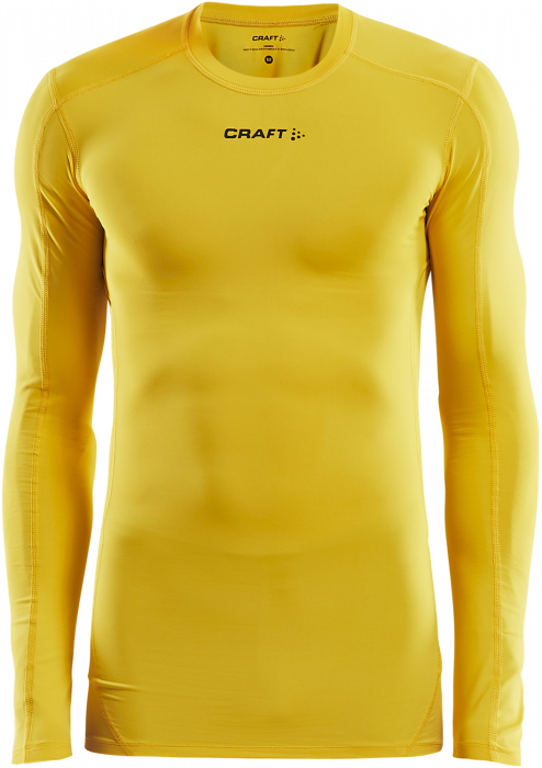Craft - Pro Control Kompressions T-Shirt Langærmet Junior - Gul & sort