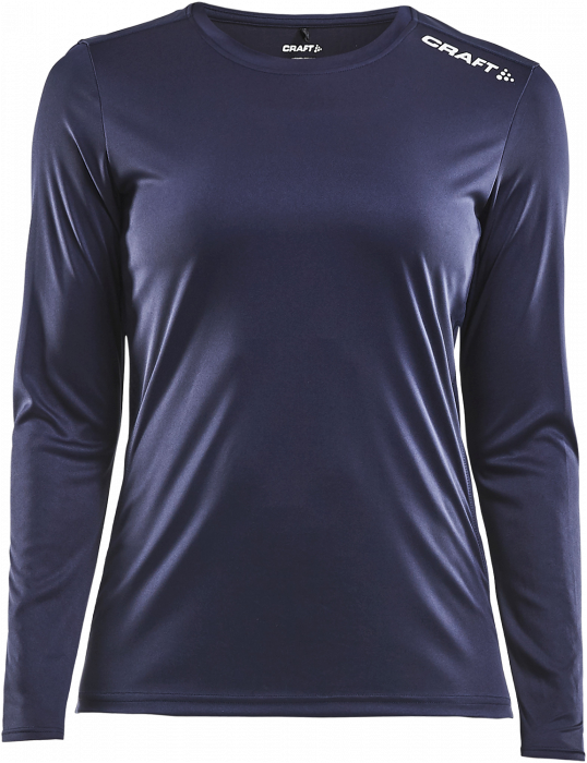Craft - Rush Langærmet T-Shirt Dame - Navy blå & hvid