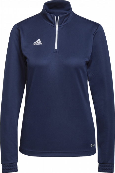 Adidas - Entrada 22 Træningstrøje Med Halv Lynlås Dame - Navy blå