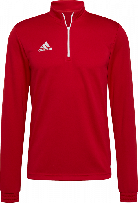 Adidas - Entrada 22 Træning Top With Half Zip - Power red 2 & bianco