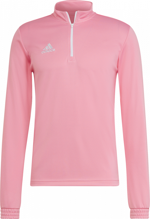 Adidas - Entrada 22 Træning Top With Half Zip Jr - semi pink & biały