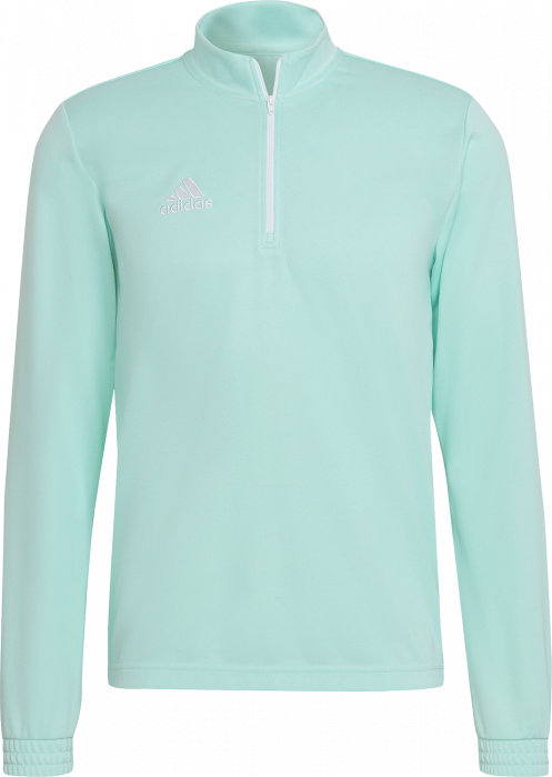 Adidas - Entrada 22 Træning Top With Half Zip - Clear Mint & blanco