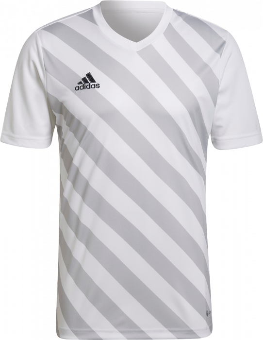 Adidas - Entrada 22 Stripet Jersey - Blanco & light grey