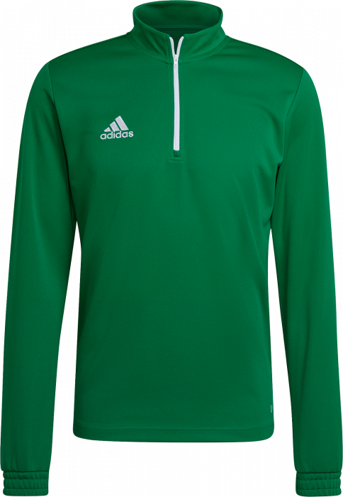 Adidas - Entrada 22 Træning Top With Half Zip Jr - Team green & wit