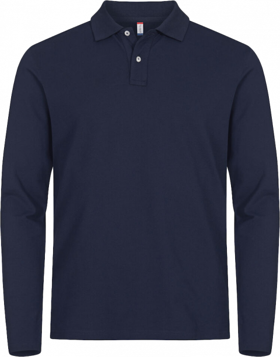 Clique - Stretch Premium Langærmet Polo - Mørk Navy