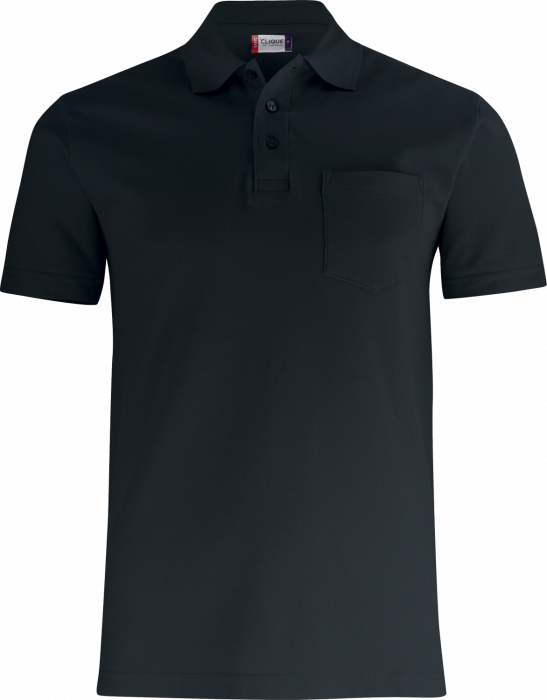 Clique - Basic Polo W. Pocket - Svart