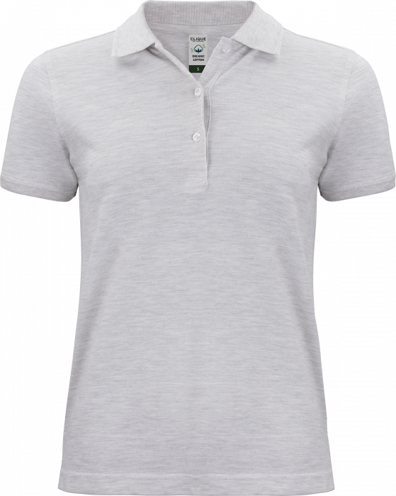 Clique - Classic Organic Polo For Women - Grey melange