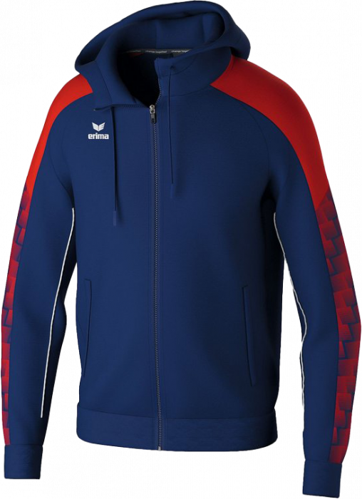 Erima - Evo Star Training Jacket With Hood - New Navy & red