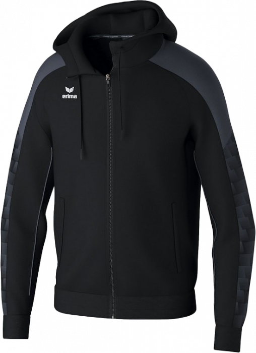 Erima - Evo Star Training Jacket With Hood - Schwarz & slate grey