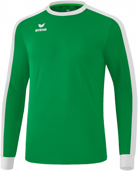 Erima - Retro Star Longsleeve Jersey - Emerald & white