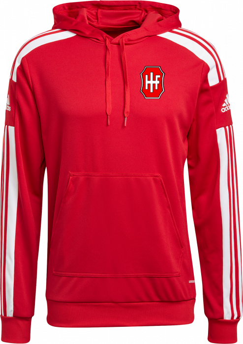 Adidas - Hifh Polyester Hoodie - Rot & weiß