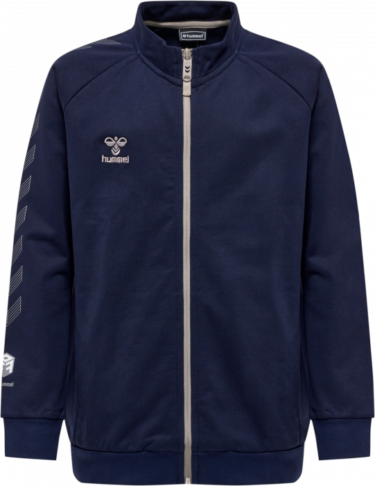 Hummel - Move Grid Cotton Zip Jacket Kids - Marine