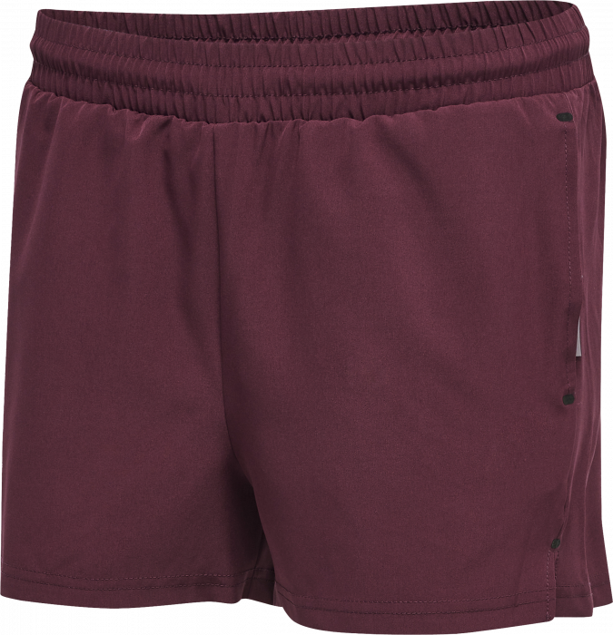 Hummel - Move Grid Vævet Shorts Dame - Grape Wine