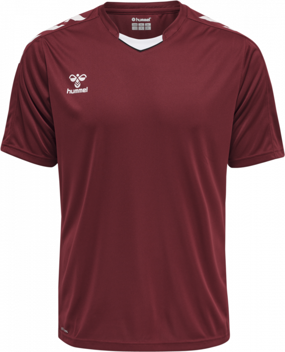 Hummel - Core Xk Poly Jersey - Maroon & vit