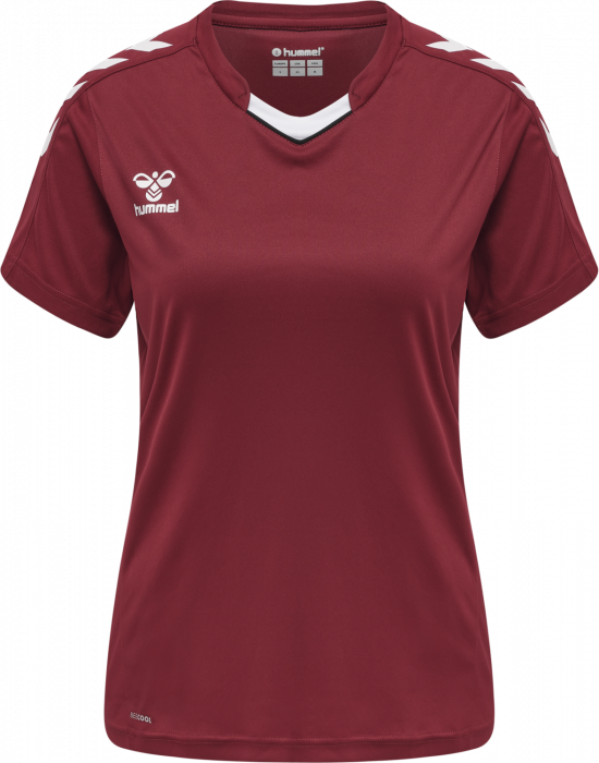 Hummel - Core Xk Poly Jersey Women - Maroon & vit