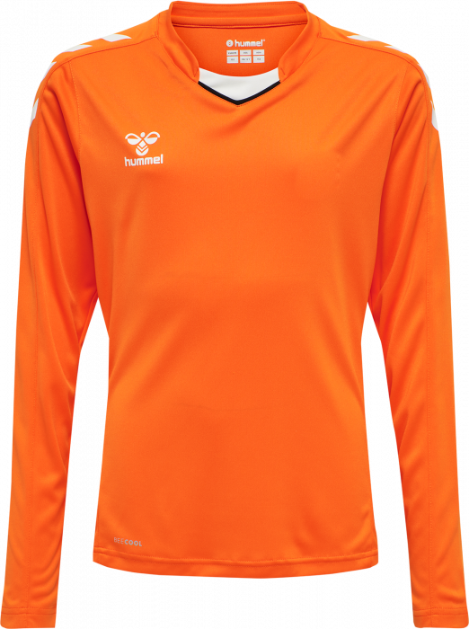 Hummel - Core Xk Poly Jersey Long Jr - Orange & weiß