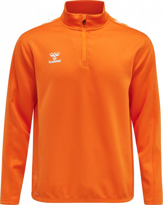 Hummel - Core Xk Half Zip Sweater - Orange & biały