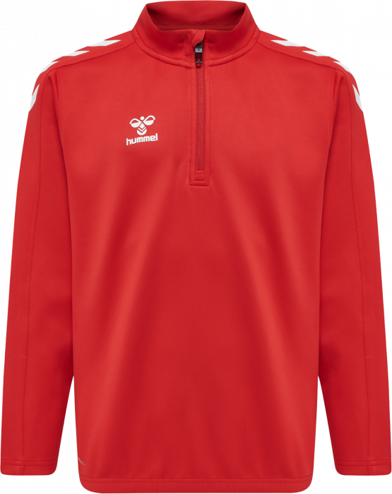 Hummel - Core Xk Half Zip Sweater Jr - True Red & wit