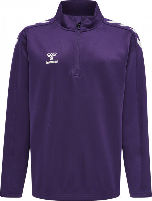 Hummel - Core Xk Half Zip Sweater Jr - Acai & branco