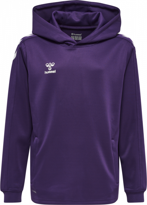 Hummel - Core Xk Hoodie Kids - Acai & white