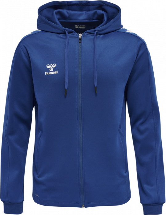 Hummel - Core Xk Poly Hoodie With Zipper - True Blue & white