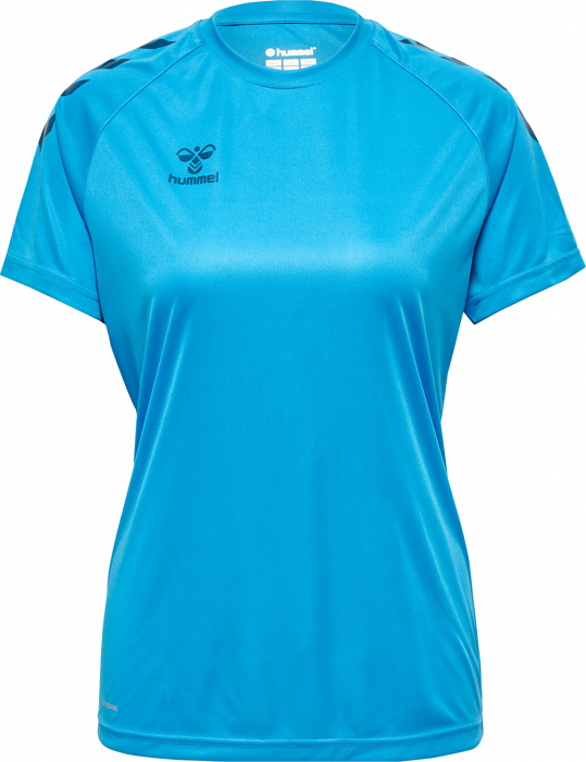 Hummel - Core Xk Poly T-Shirt Women - Blue danube & black