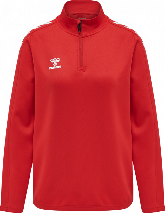 Hummel - Core Xk Half Zip Sweater Women - True Red & wit