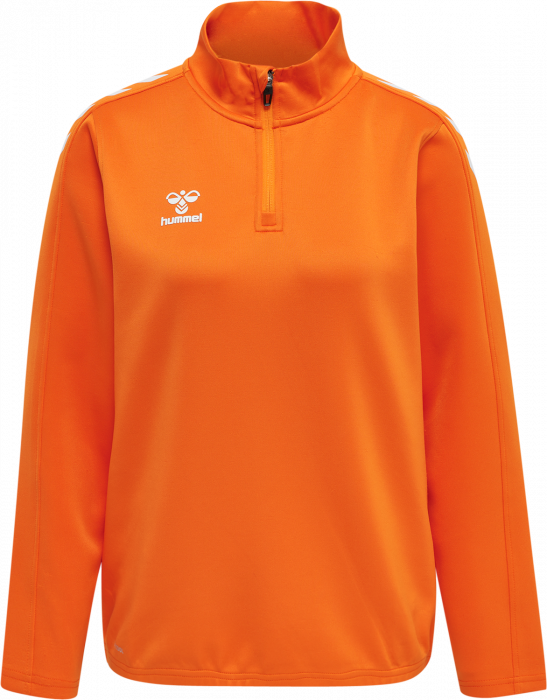 Hummel - Core Xk Half Zip Sweater Women - Orange & white