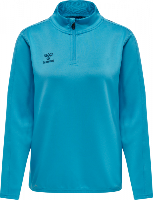 Hummel - Core Xk Half Zip Sweater Women - Blue danube & vit