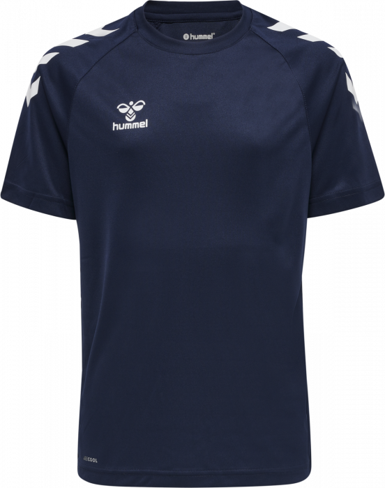 Hummel - Core Xk Poly T-Shirt Jr - Marine & weiß