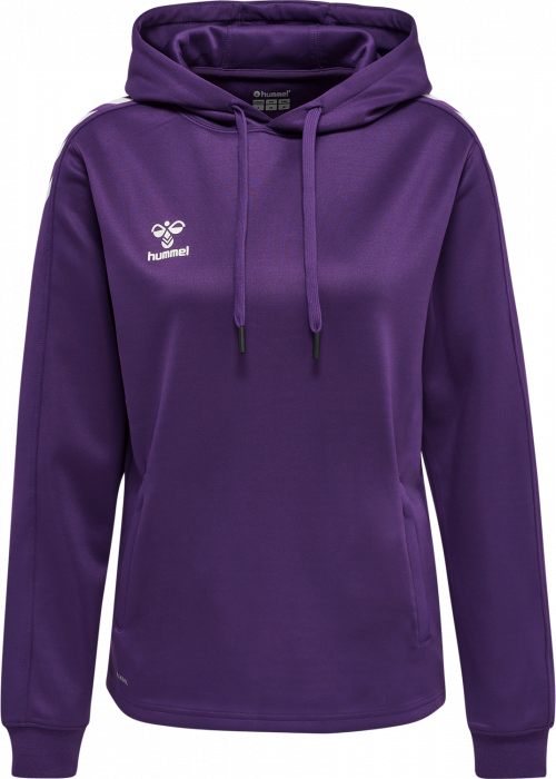 Hummel - Core Xk Poly Hoodie Women - Purple Reign & biały