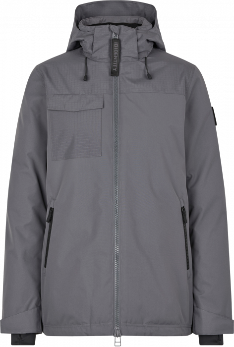 ID - Vinterjakke Med Hætte Dame - Silver Grey