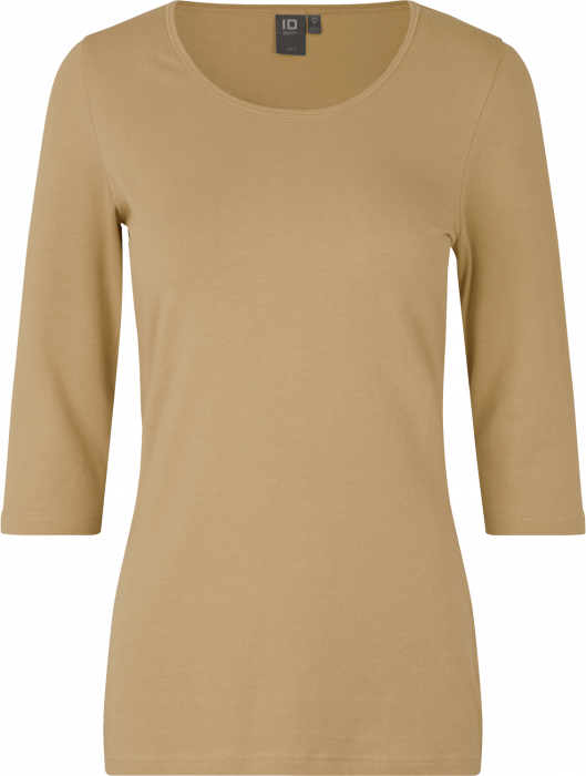 ID - Stretch T-Shirt 3/4 Ærmer - Sand