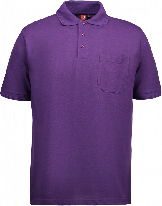 ID - Pro Wear Poloshirt Med Lomme - Púrpura