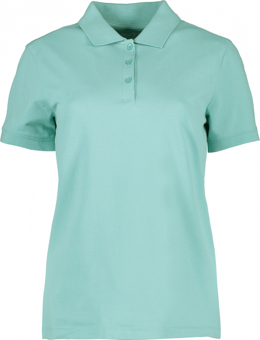 ID - Organic Poloshirt Women - Støvet Aqua